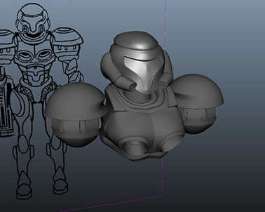 PIE 1 Art, Modeling: Project 4c -Samus Redesign Model, High Res